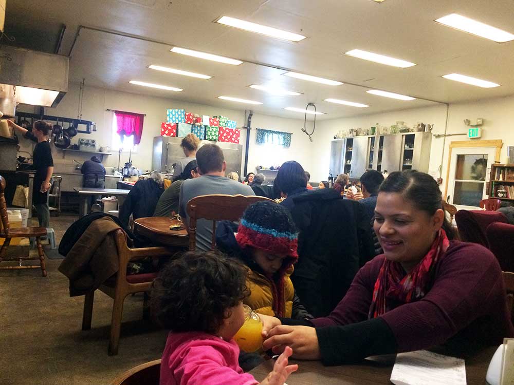 Elias sipping fresh juice at Rogowski Farm