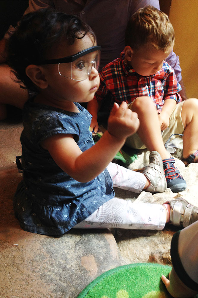 Friends exploring the museum