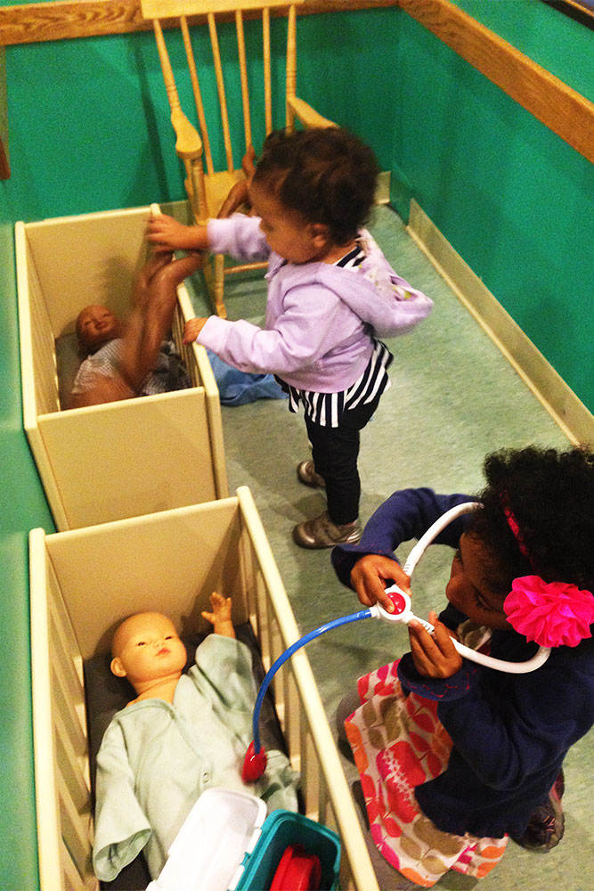 Sensory play tables at an indoor playground