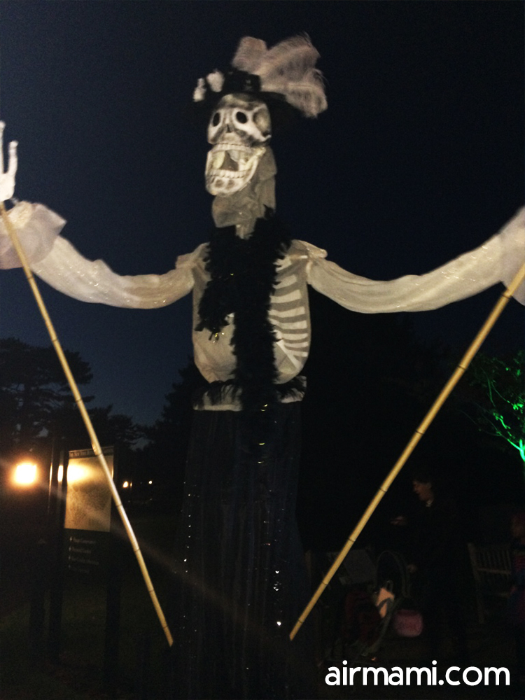 Skeleton decorations at NYBG